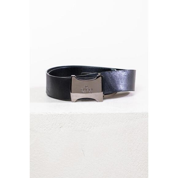 Gucci Accessories - Black Belt w/ Gunmetal Hardware